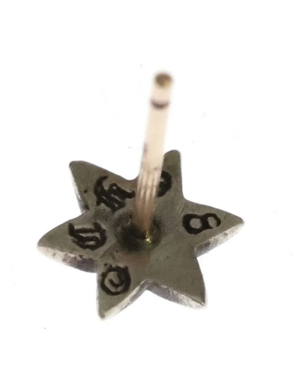 Chrome Hearts CO Star Stud Earrings Silver